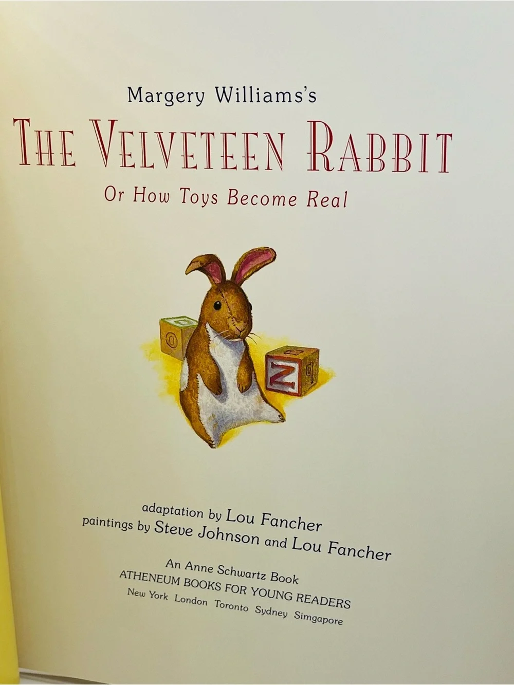 Margery Williams The Velveteen Rabbit Hardcover Book & Plush Bunny Rabbit Toy